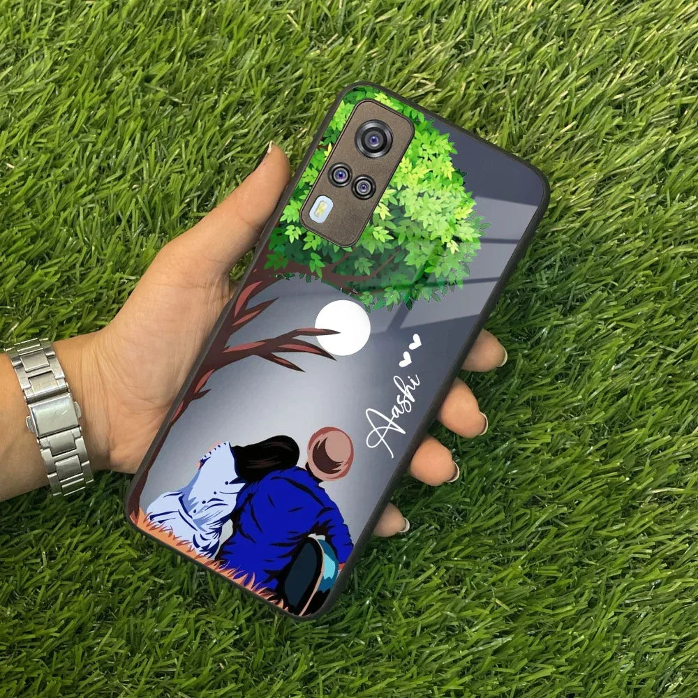 Couple Glass Case Cover For Vivo - ShopOnCliQ