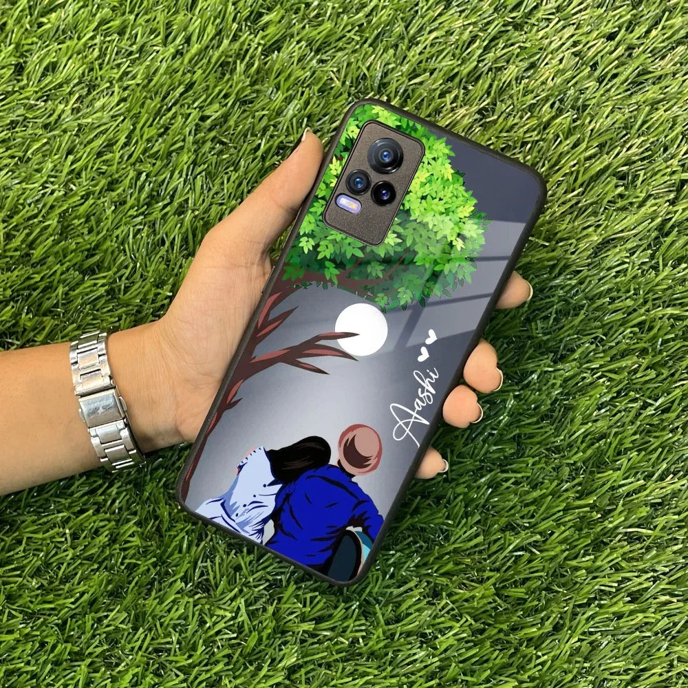 Couple Glass Case Cover For Vivo - ShopOnCliQ