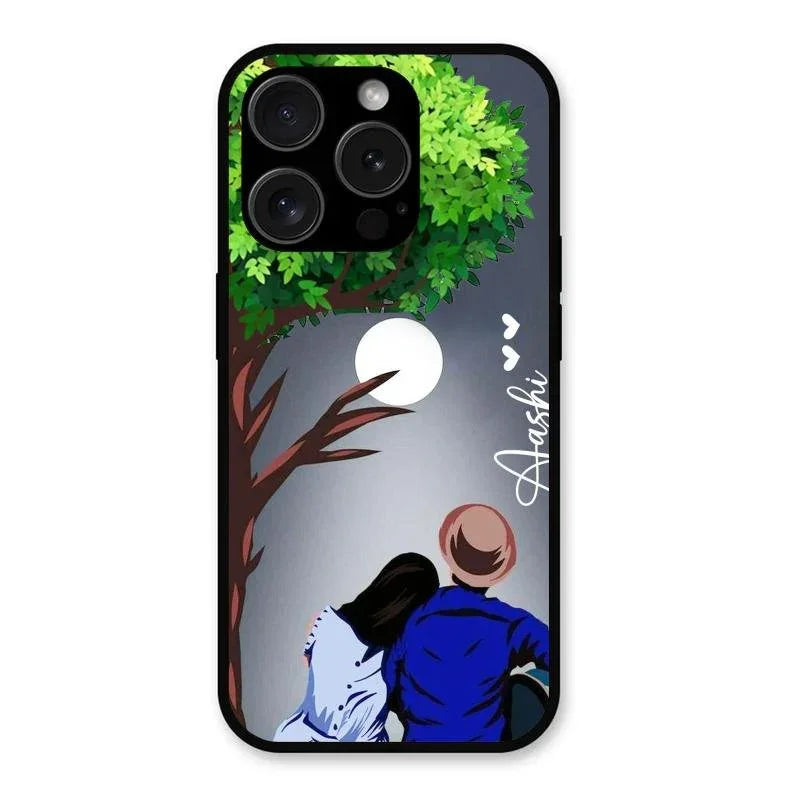 Couple Glossy Metal Case Cover For iPhone 15 Pro Max