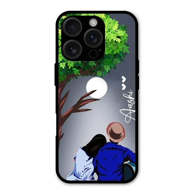 Couple Glossy Metal Case Cover For iPhone 16 Pro Max