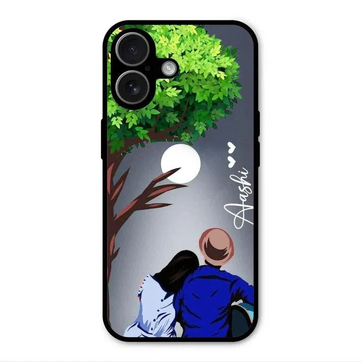 Couple Glossy Metal Case Cover For iPhone 17