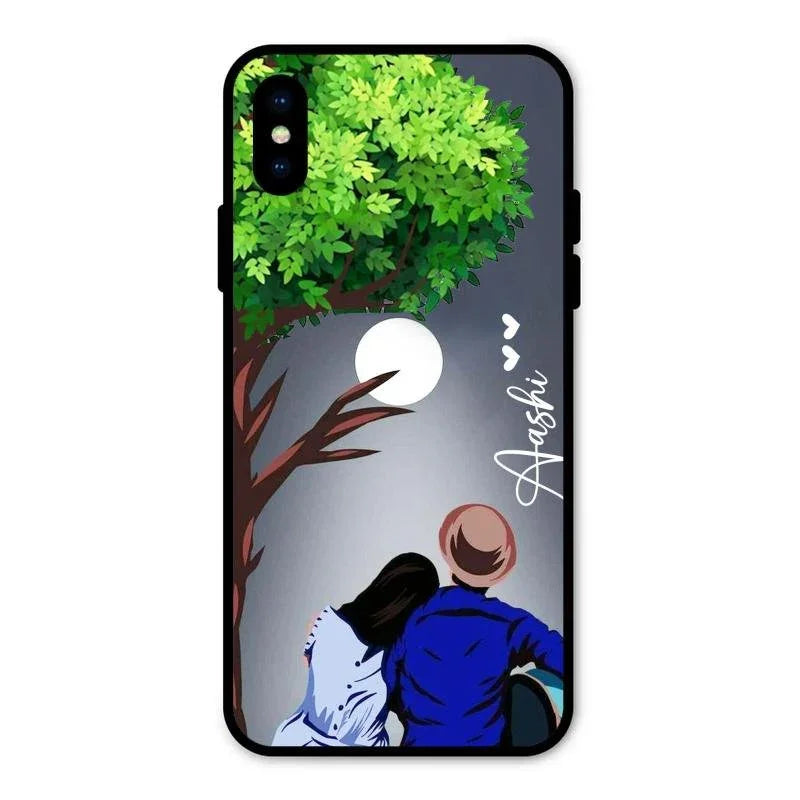 Couple Glossy Metal Case Cover For iPhone XS