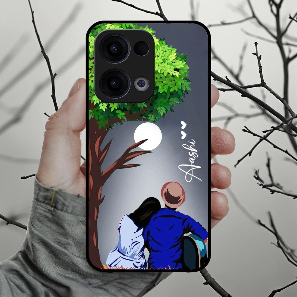 Couple Glossy Metal Case Cover For Oppo