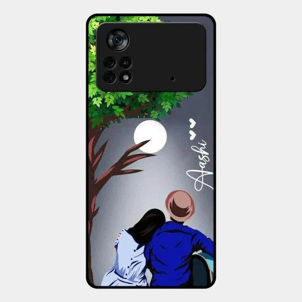 Couple Glossy Metal Case Cover For Poco X4 Pro 5G
