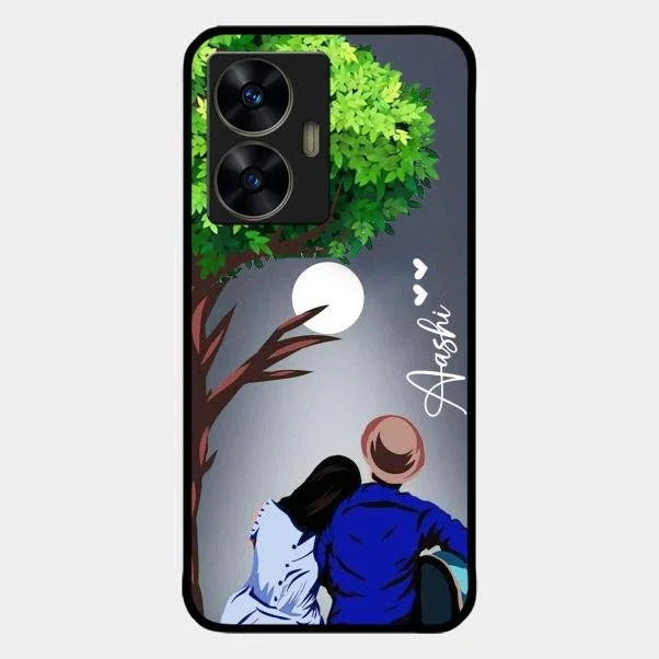 Couple Glossy Metal Case Cover For Realme C55