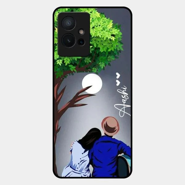 Couple Glossy Metal Case Cover For Vivo T1 5G