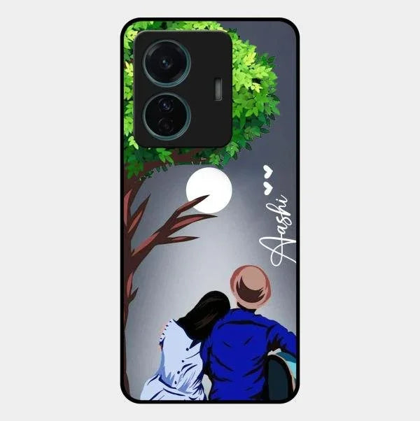 Couple Glossy Metal Case Cover For Vivo T1 Pro 5G