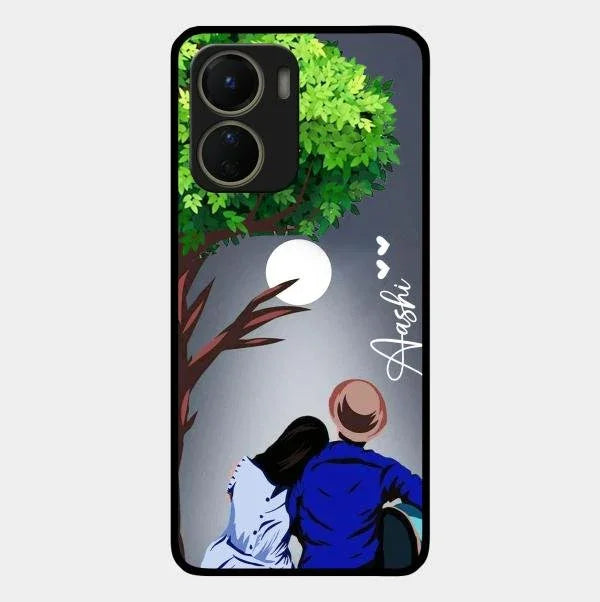 Couple Glossy Metal Case Cover For Vivo T2X 5G