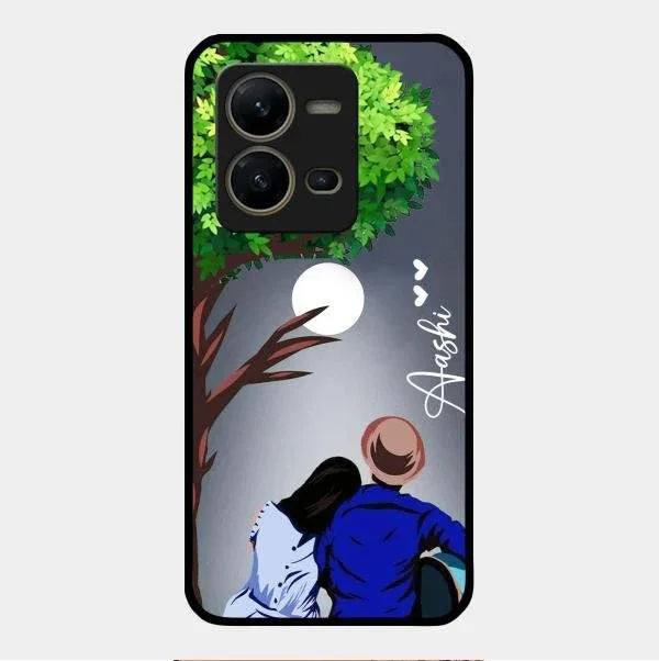 Couple Glossy Metal Case Cover For Vivo V25 5G