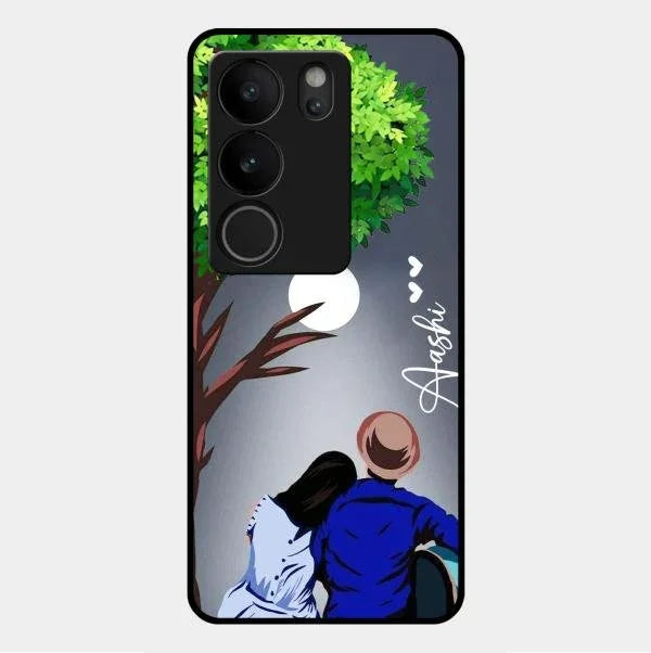 Couple Glossy Metal Case Cover For Vivo V29 5G