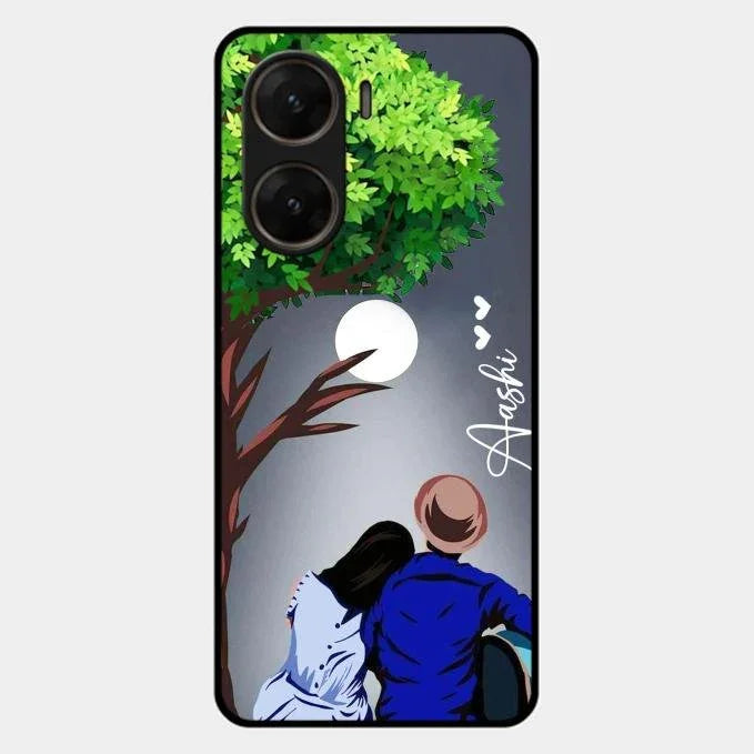 Couple Glossy Metal Case Cover For Vivo V29E 5G