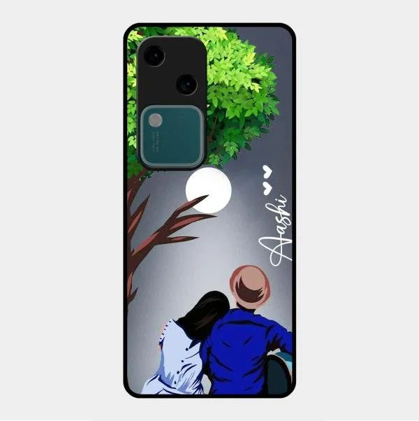 Couple Glossy Metal Case Cover For Vivo V30 5G
