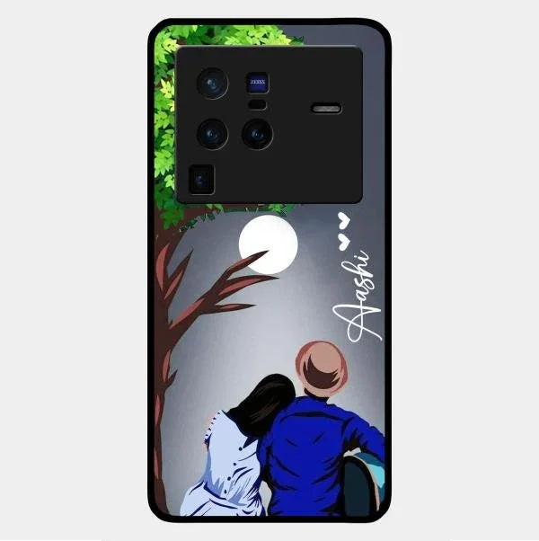Couple Glossy Metal Case Cover For Vivo X80 Pro 5G