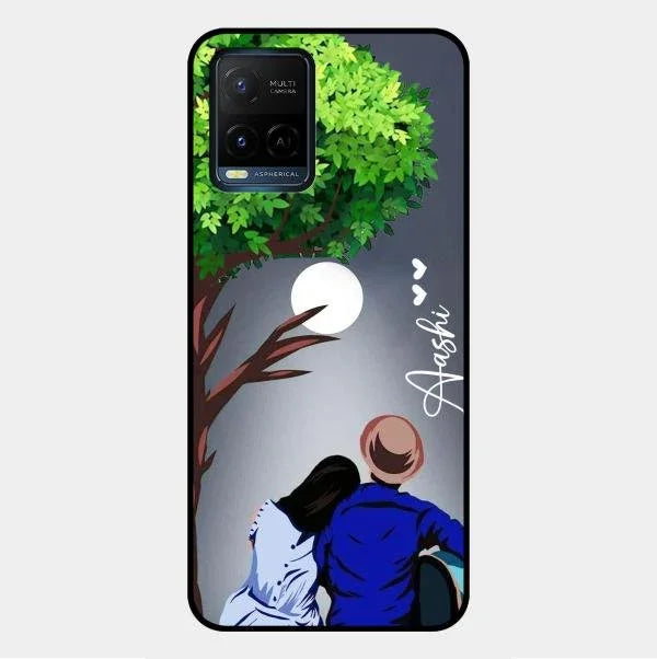 Couple Glossy Metal Case Cover For Vivo Y21A