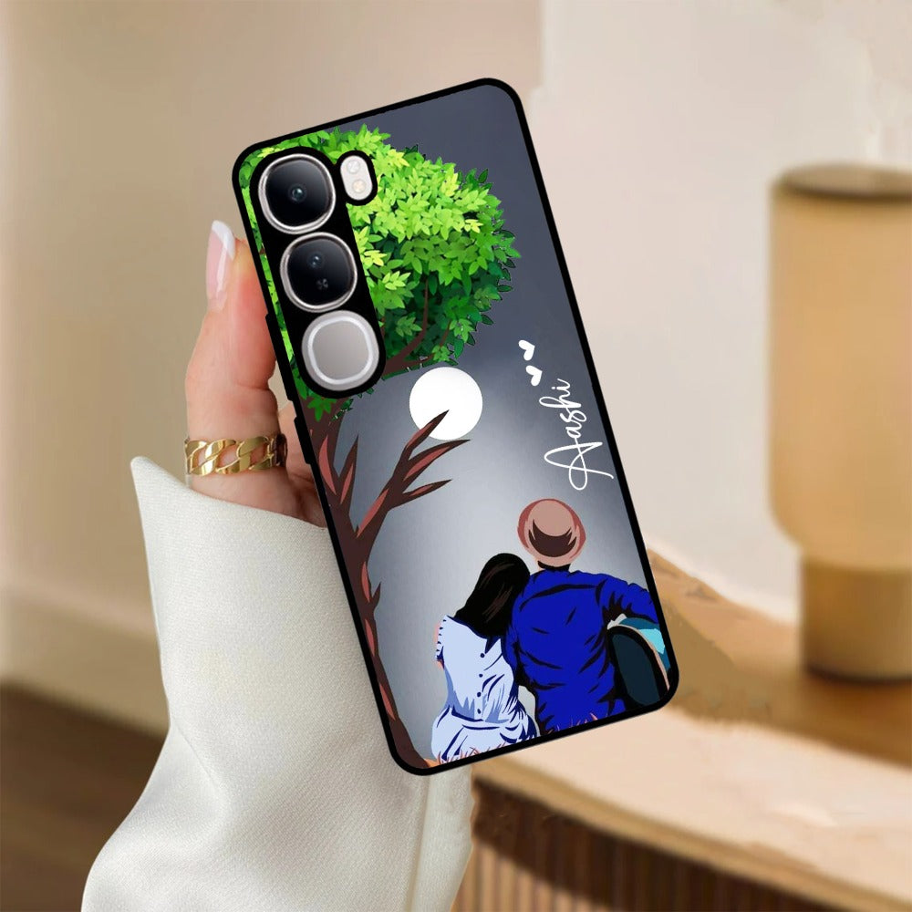 Couple Glossy Metal Case Cover For Vivo