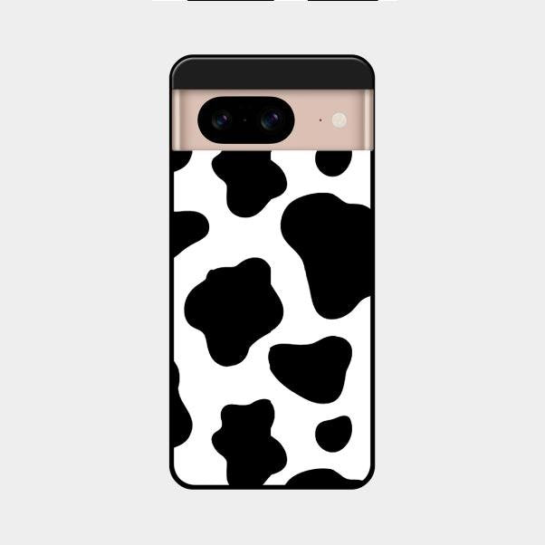 Cow Print Glass Phone Case And Cover For Google Pixel 8 5G