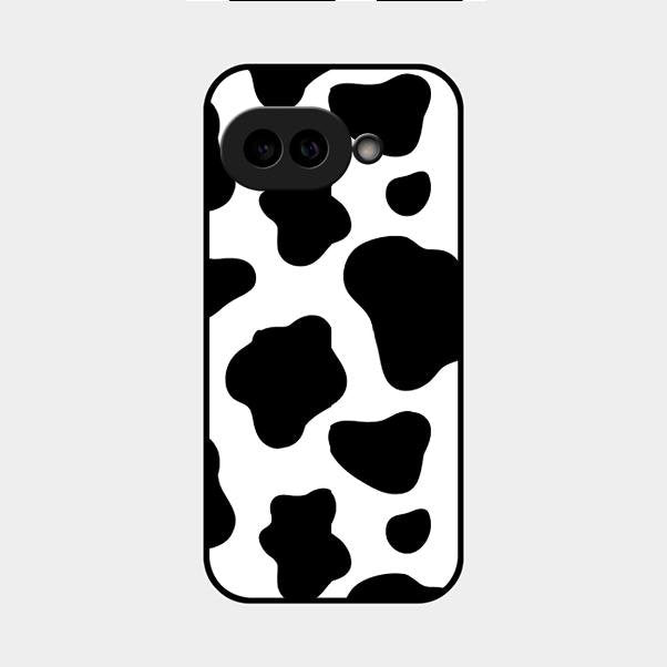 Cow Print Glass Phone Case And Cover For Google Pixel 9A 5G