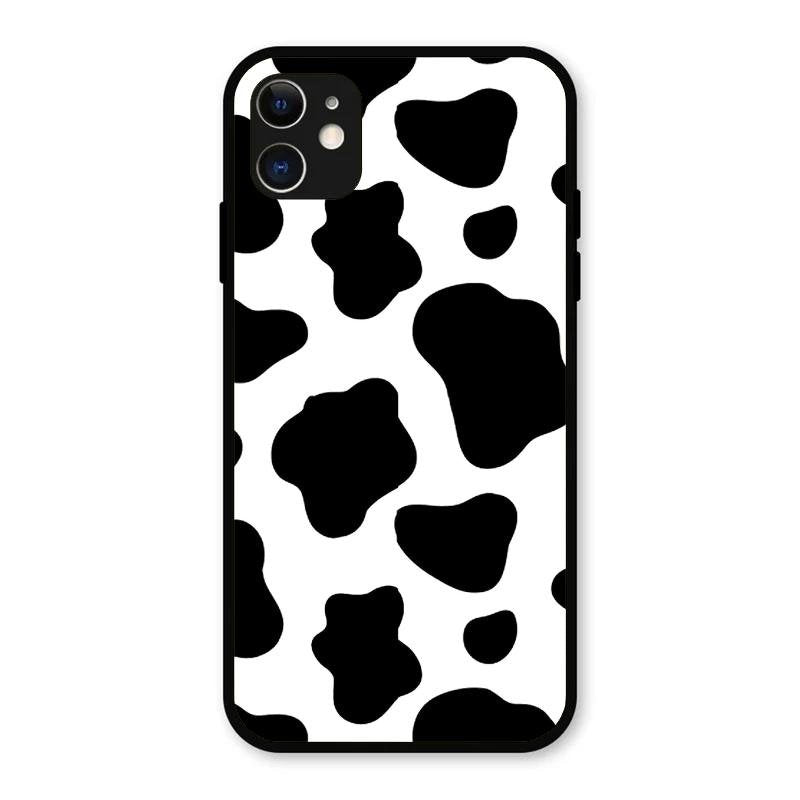 Cow Print Glass Phone Case And Cover For iPhone 11