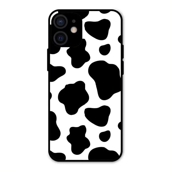 Cow Print Glass Phone Case And Cover For iPhone 12 mini