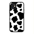 Cow Print Glass Phone Case And Cover For iPhone 12