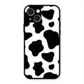 Cow Print Glass Phone Case And Cover For iPhone 13