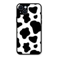 Cow Print Glass Phone Case And Cover For iPhone 14 Plus
