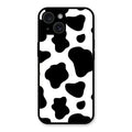 Cow Print Glass Phone Case And Cover For iPhone 15 Plus