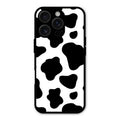 Cow Print Glass Phone Case And Cover For iPhone 16 Pro