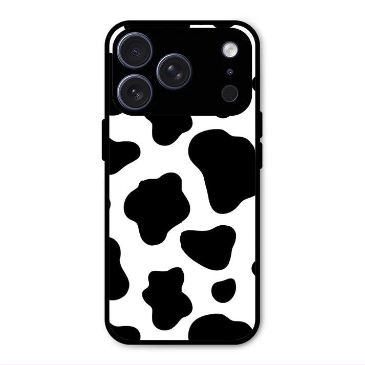 Cow Print Glass Phone Case And Cover For iPhone 17 Pro Max