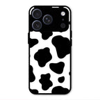 Cow Print Glass Phone Case And Cover For iPhone 17 Pro