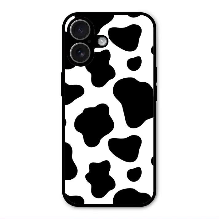 Cow Print Glass Phone Case And Cover For iPhone 17
