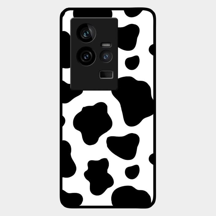 Cow Print Glass Phone Case And Cover For Iqoo 11 5G