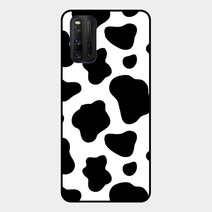 Cow Print Glass Phone Case And Cover For Iqoo 3 5G