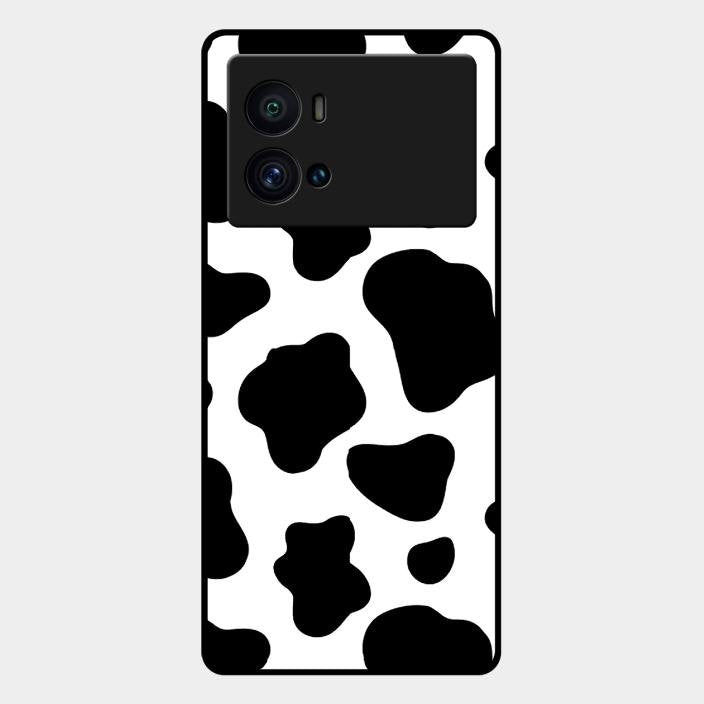 Cow Print Glass Phone Case And Cover For Iqoo 9 Pro 5G