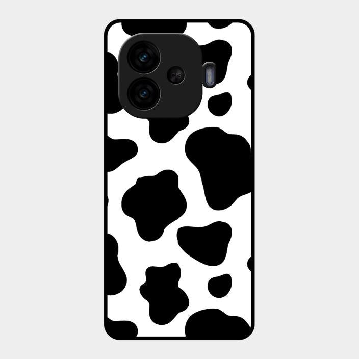 Cow Print Glass Phone Case And Cover For Iqoo Neo 10R 5G