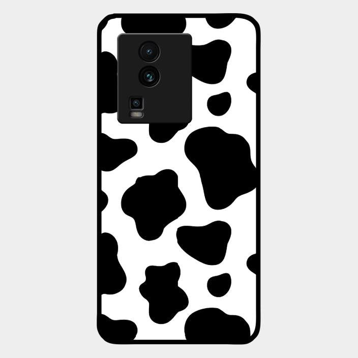 Cow Print Glass Phone Case And Cover For Iqoo Neo 7 Pro 5G