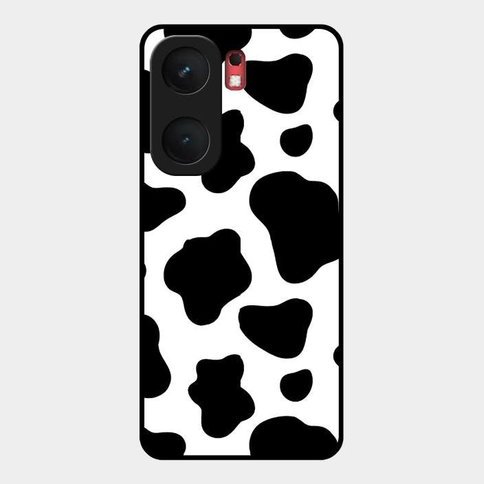 Cow Print Glass Phone Case And Cover For Iqoo Neo 9 Pro 5G