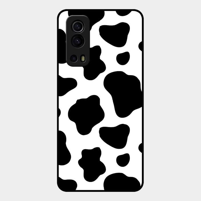 Cow Print Glass Phone Case And Cover For Iqoo Z3 5G