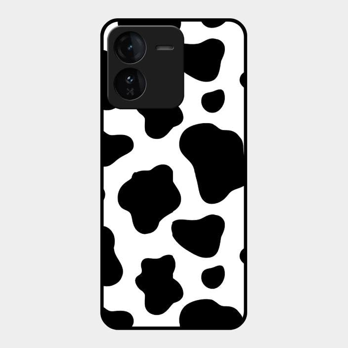 Cow Print Glass Phone Case And Cover For Iqoo Z9 5G