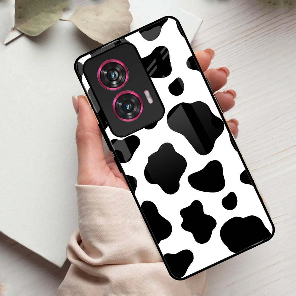 Cow Print Glass Phone Case Cover For Motorola - ShopOnCliQ