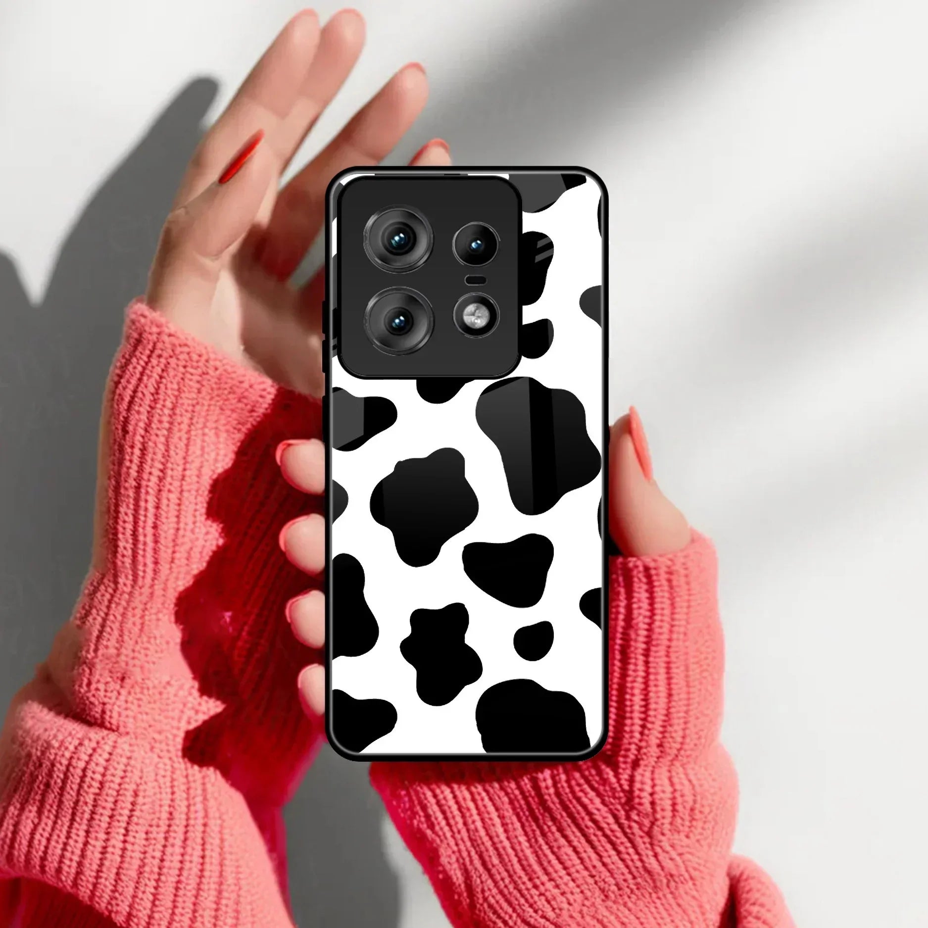 Cow Print Glass Phone Case Cover For Motorola - ShopOnCliQ