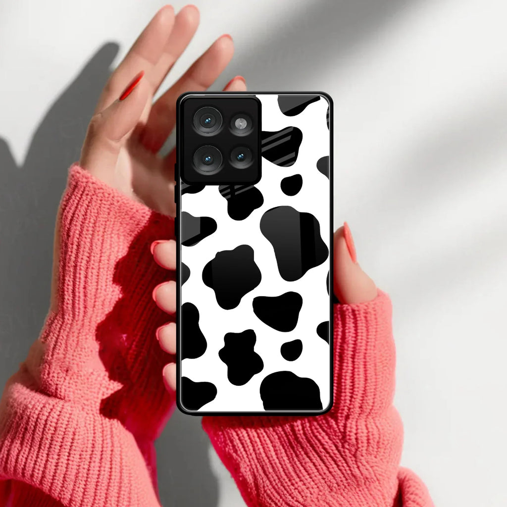 Cow Print Glass Phone Case Cover For Motorola - ShopOnCliQ