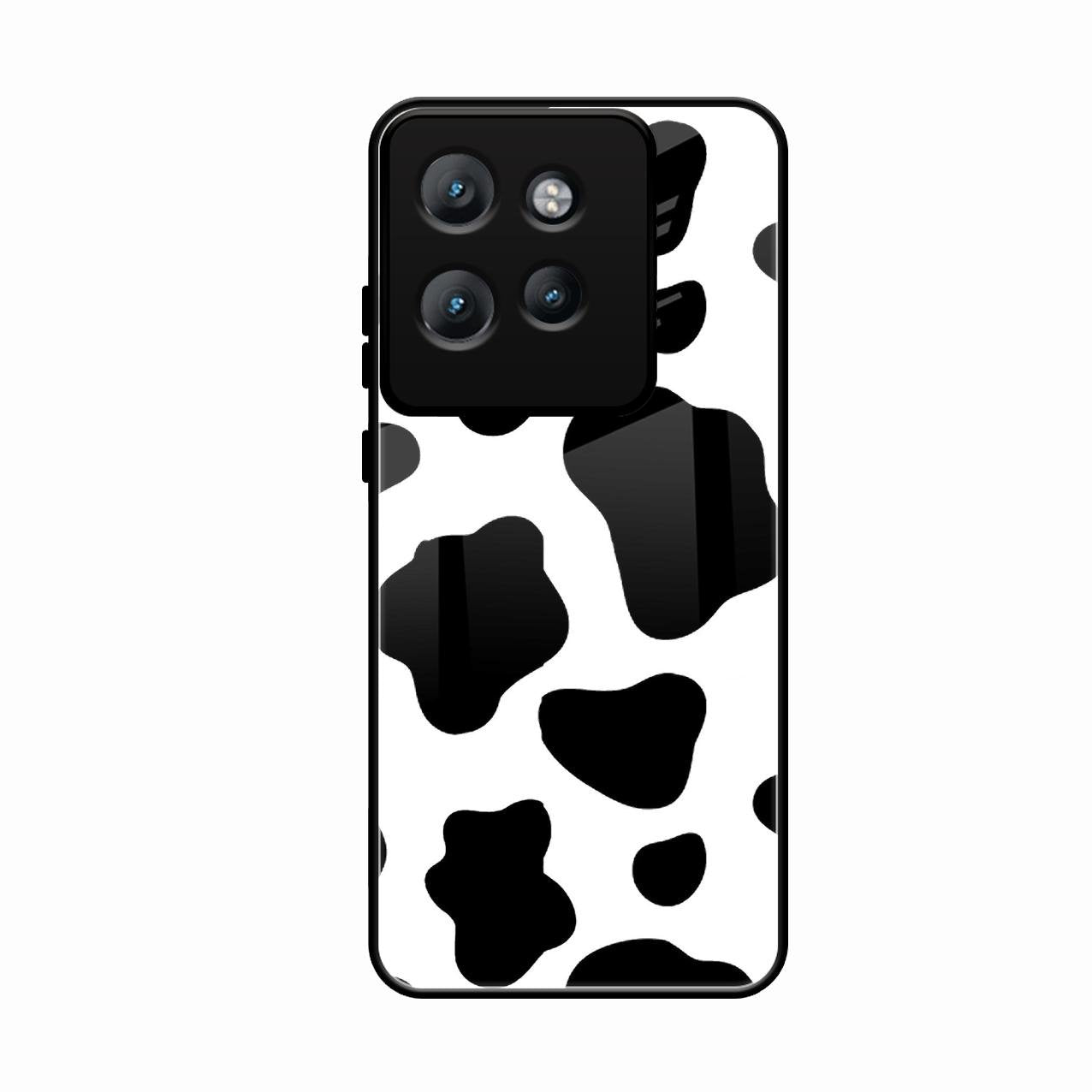Cow Print Glass Phone Case And Cover For Motorola Edge 50
