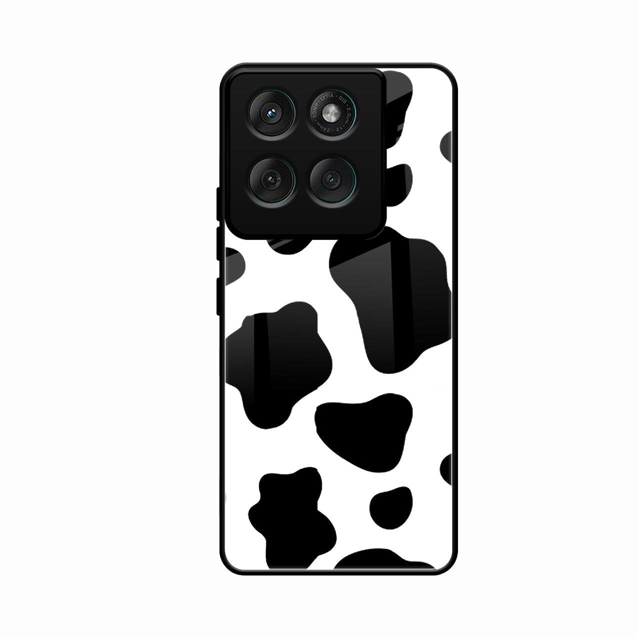 Cow Print Glass Phone Case And Cover For Motorola Edge 60 5G