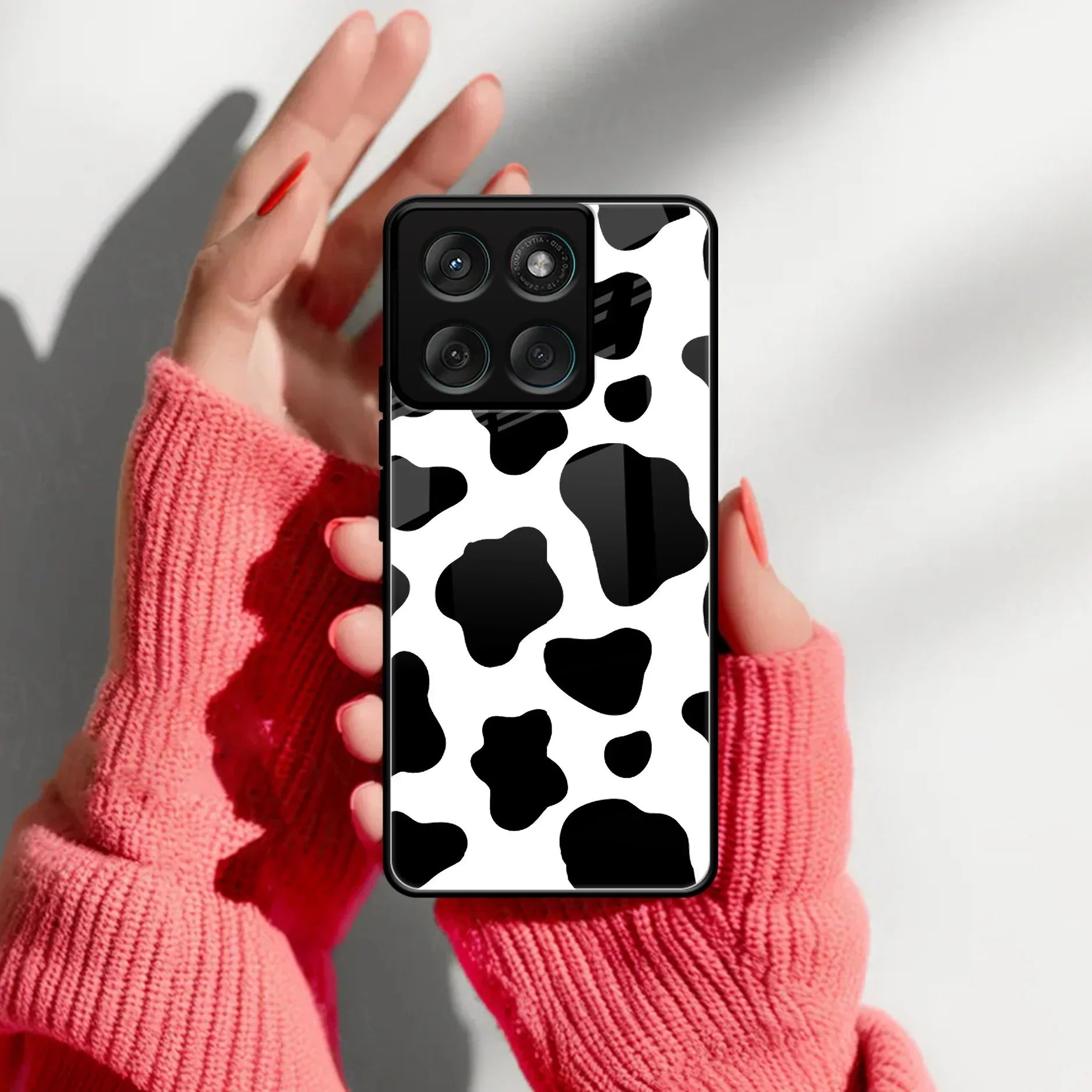 Cow Print Glass Phone Case Cover For Motorola - ShopOnCliQ