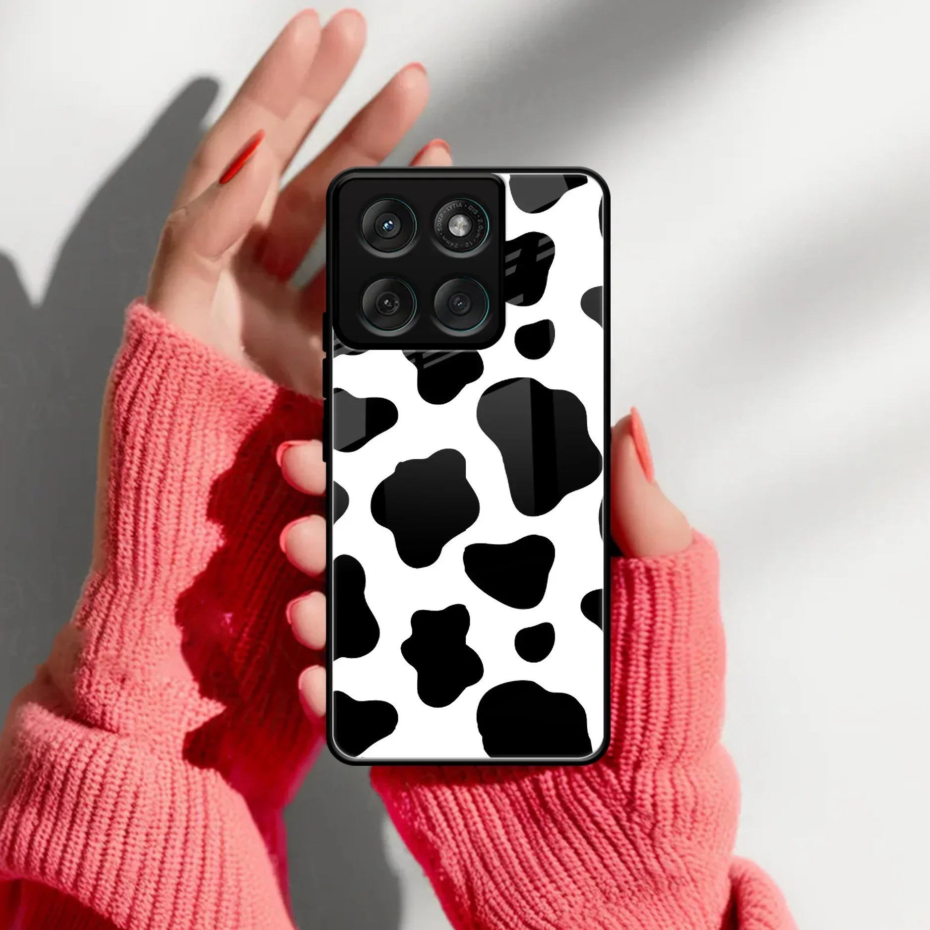Cow Print Glass Phone Case Cover For Motorola - ShopOnCliQ