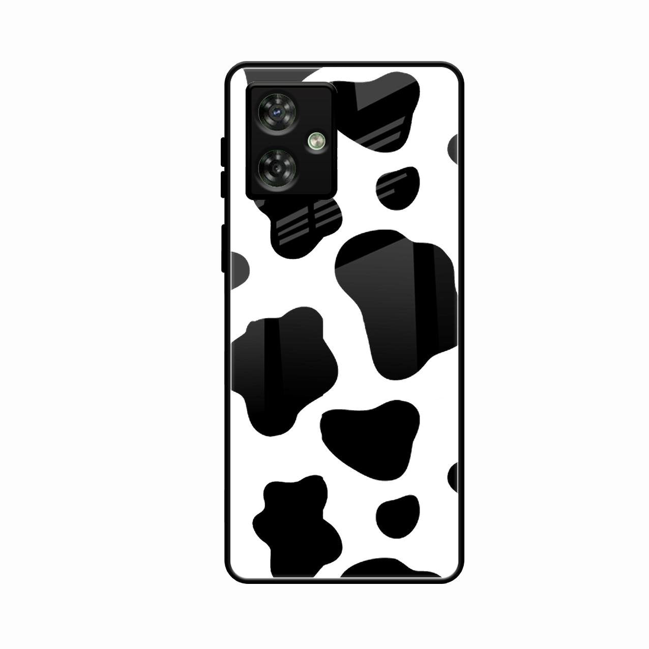 Cow Print Glass Phone Case And Cover For Motorola G54 5G