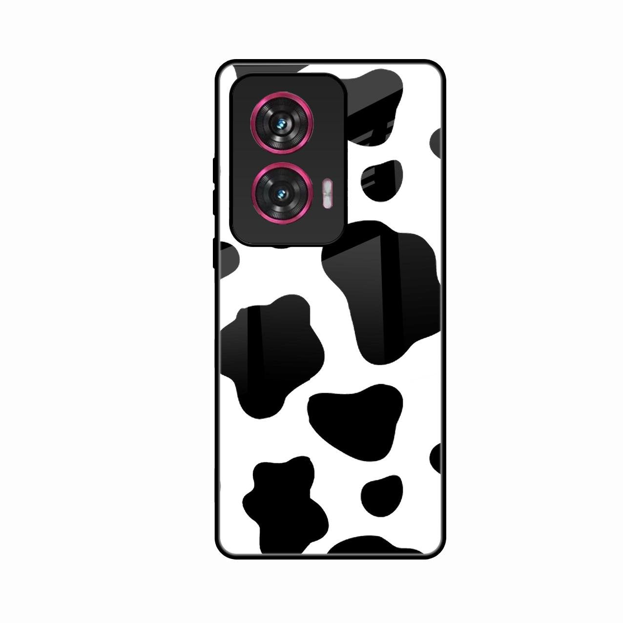 Cow Print Glass Phone Case And Cover For Motorola G85 5G
