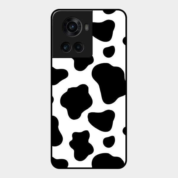 Cow Print Glass Phone Case And Cover For Oneplus 10R 5G