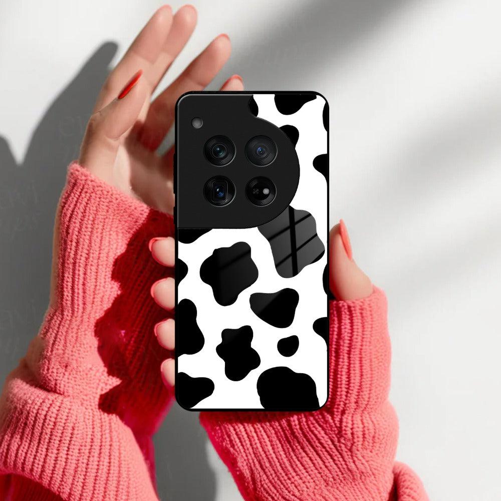 Cow Print Glass Phone Case And Cover For OnePlus